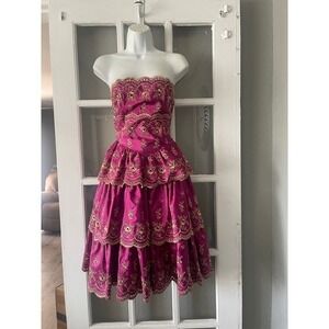 Betsey Johnson | Dresses | Betseyjohnson Blue Polka Dot Cocktail Seen On  Glee | Poshmark